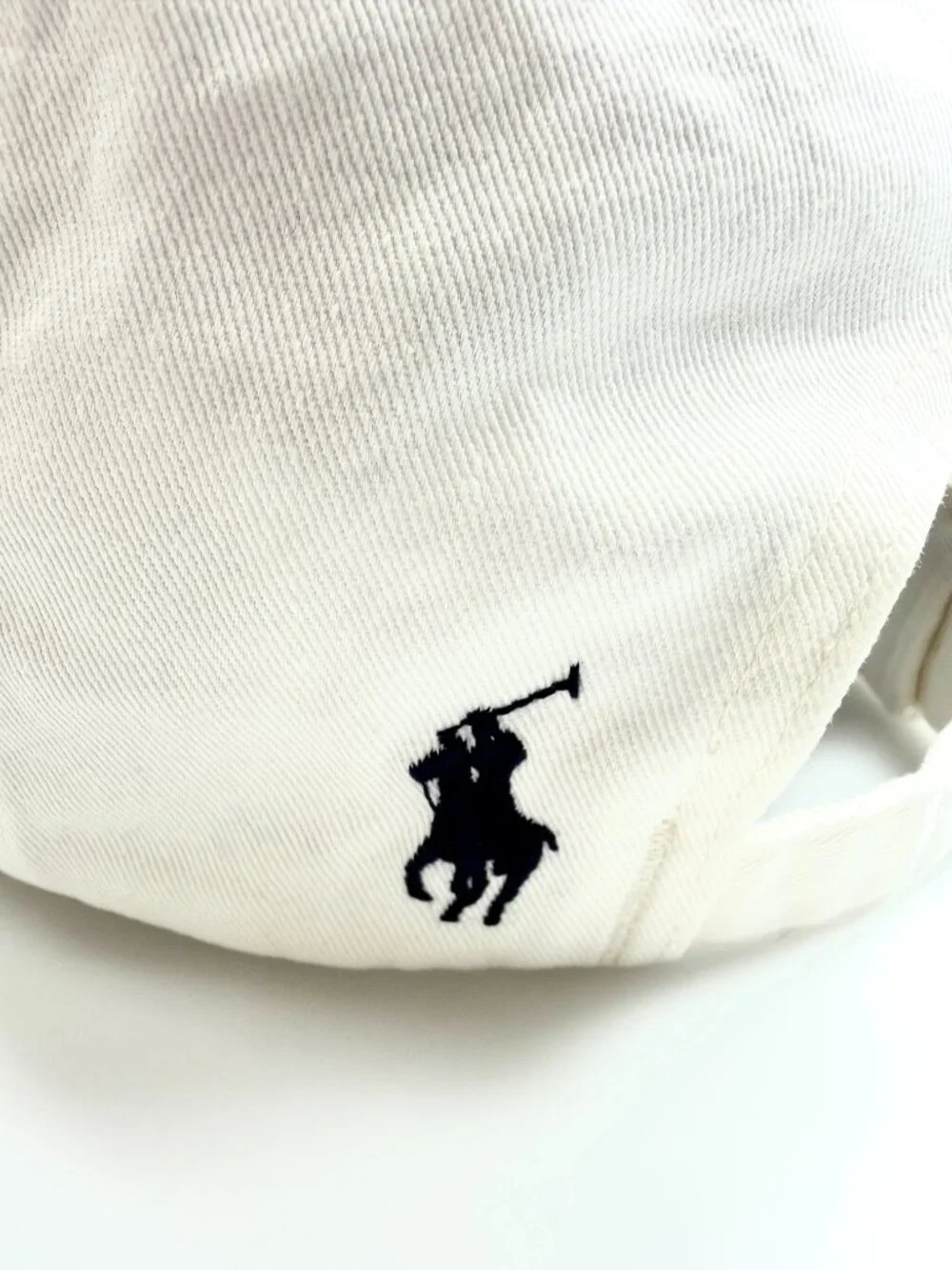 NWT POLO RALPH LAUREN NEVIS WHITE SPELL OUT COTTON TWILL HAT